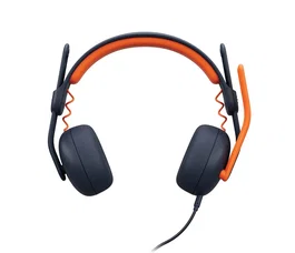 Logitech Zone Learn Auriculares Alámbricos para Educación, Azul y Naranja, 154.5 g