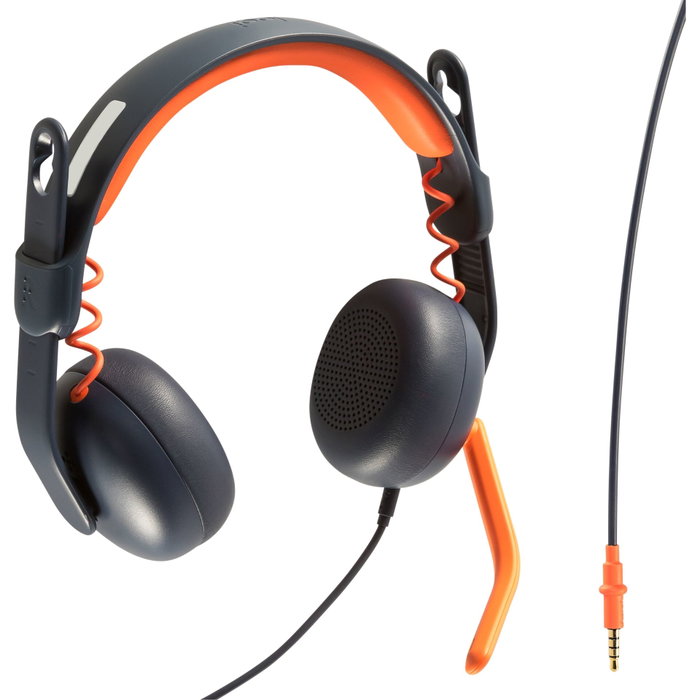 Logitech Zone Learn Auriculares Alámbricos Supraaurales Azul y Naranja Logitech Zone Learn Auriculares Alámbricos Supraaurales Azul y Naranja