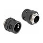 DeLOCK Racor fijo de rosca externa M32 negro (2 unidades)