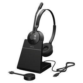 Jabra Auriculares Inalámbricos Engage 55 SE Stereo Link400c UC con Estación de Carga para Oficina y Centro de Llamadas