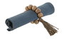 DKD Home Decor Servilletero Boho Natural Acacia Yute Set de 4 Piezas 2 x 7.5 x 7.5 cm