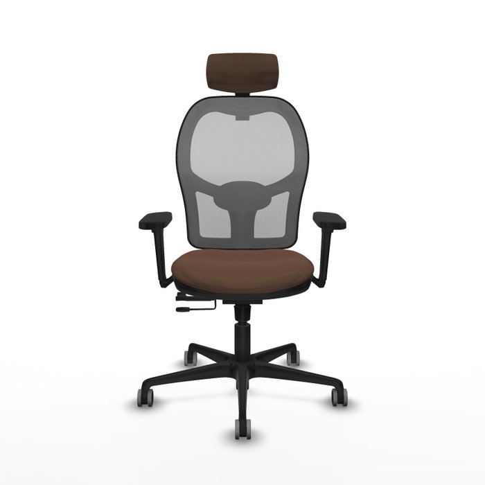 PIQUERAS Y CRESPO Silla de oficina Jorquera con mecanismo Sincro/Traslack, Marrón oscuro y Gris PIQUERAS Y CRESPO Silla de oficina Jorquera con mecanismo Sincro/Traslack, Marrón oscuro y Gris