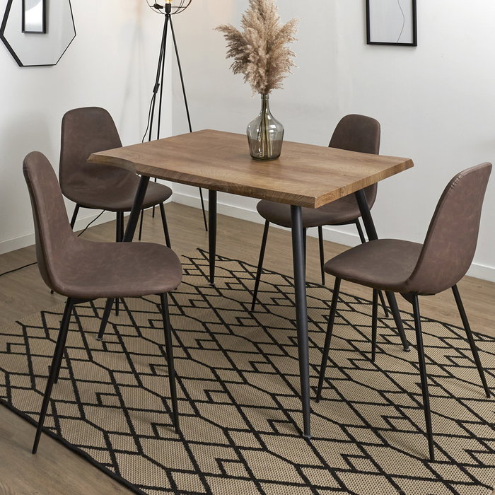 Home Deco Factory Mesa de Comedor Rústica 110x75 cm