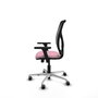 PIQUERAS Y CRESPO Silla de oficina Motilla Rosa y Negro con mecanismo Sincro/Traslack