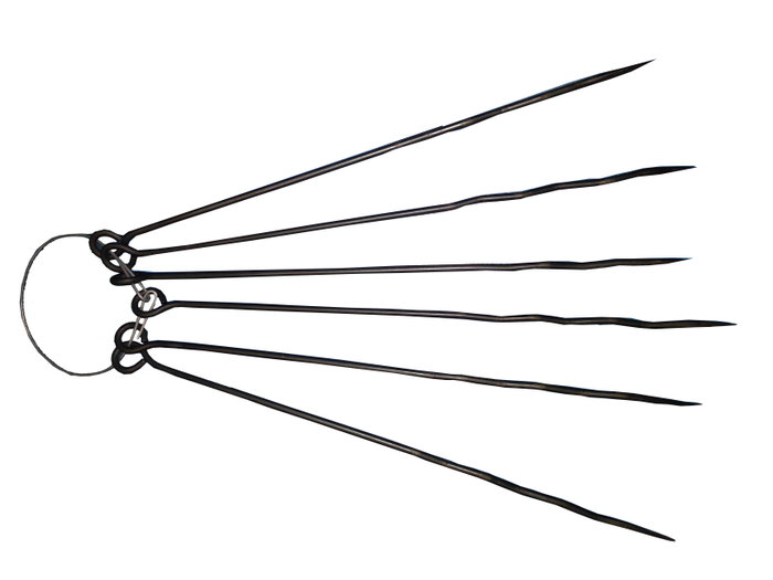 Pinchos Finstock de asar de 50 cm forjado, paquete de 6 unidades Pinchos Finstock de asar de 50 cm forjado, paquete de 6 unidades