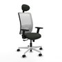 PIQUERAS Y CRESPO Silla de oficina Zulema con Mecanismo Sincro, Negro/Blanco