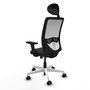PIQUERAS Y CRESPO Silla de oficina Zulema con Mecanismo Sincro, Negro/Blanco