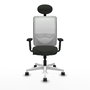 PIQUERAS Y CRESPO Silla de oficina Zulema con Mecanismo Sincro, Negro/Blanco