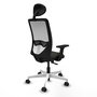 PIQUERAS Y CRESPO Silla de oficina Zulema con Mecanismo Sincro, Negro/Blanco