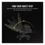 Corsair TC100 RELAXED Silla Gaming Ergonómica con Respaldo Reclinable, Reposabrazos 2D y Acolchado de Tela - Color Negro