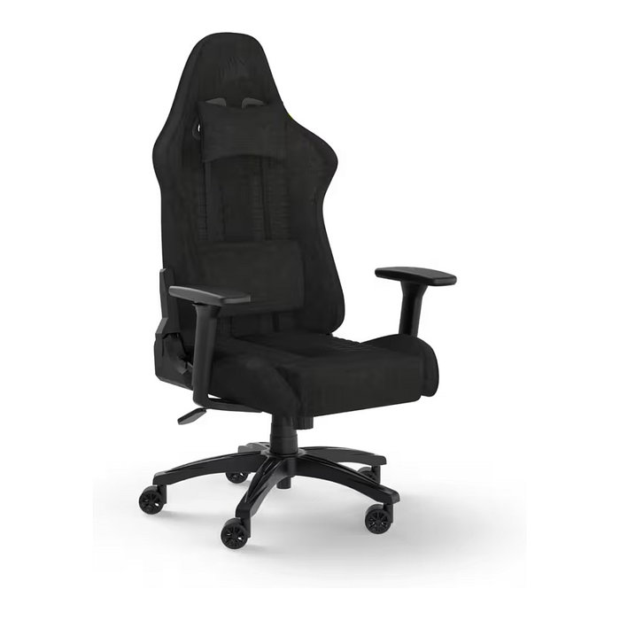 Corsair TC100 RELAXED Silla Gaming Ergonómica con Respaldo Reclinable, Reposabrazos 2D y Acolchado de Tela - Color Negro Corsair TC100 RELAXED Silla Gaming Ergonómica con Respaldo Reclinable, Reposabrazos 2D y Acolchado de Tela - Color Negro