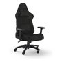 Corsair TC100 RELAXED Silla Gaming Ergonómica con Respaldo Reclinable, Reposabrazos 2D y Acolchado de Tela - Color Negro