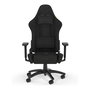 Corsair TC100 RELAXED Silla Gaming Ergonómica con Respaldo Reclinable, Reposabrazos 2D y Acolchado de Tela - Color Negro