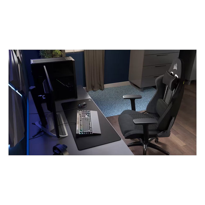 Corsair TC100 RELAXED Silla Gaming Ergonómica con Respaldo Reclinable, Reposabrazos 2D y Acolchado de Tela - Color Negro Corsair TC100 RELAXED Silla Gaming Ergonómica con Respaldo Reclinable, Reposabrazos 2D y Acolchado de Tela - Color Negro