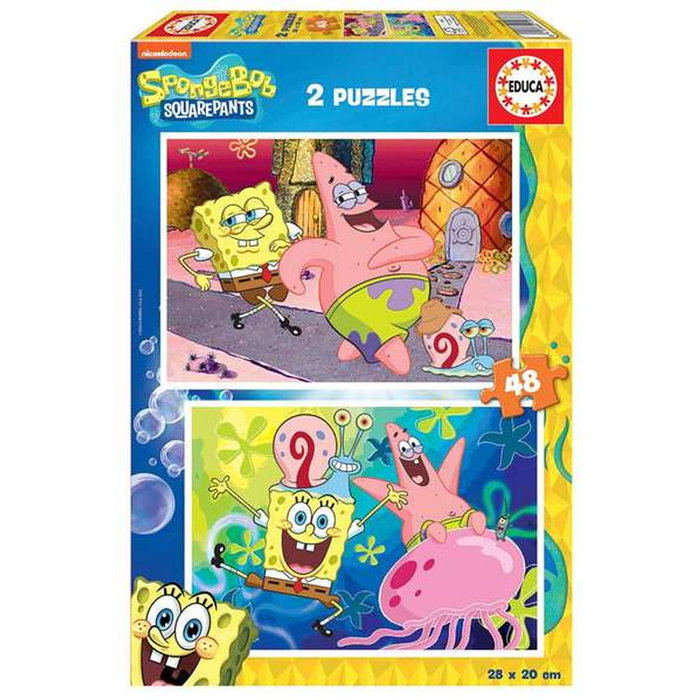 Educa Puzzle Bob Esponja 2x48 piezas Educa Puzzle Bob Esponja 2x48 piezas