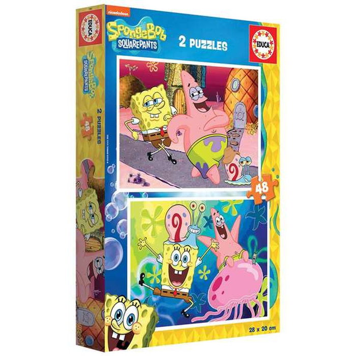 Educa Puzzle Bob Esponja 2x48 piezas Educa Puzzle Bob Esponja 2x48 piezas