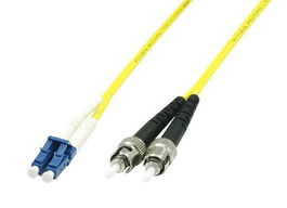 MicroConnect Cable de Fibra Óptica LC-ST Monomodo Dúplex OS2 Amarillo 3m