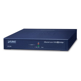 Planet VC-234 Puente WiFi Ethernet a VDSL2 con 4 Puertos LAN para Montaje en Rack, 100/100 Mbps, Azul