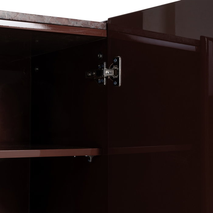 Aparador Lacado Granate Mármol-Dm Salón 163 X 45 X 75 cm Aparador Lacado Granate Mármol-Dm Salón 163 X 45 X 75 cm