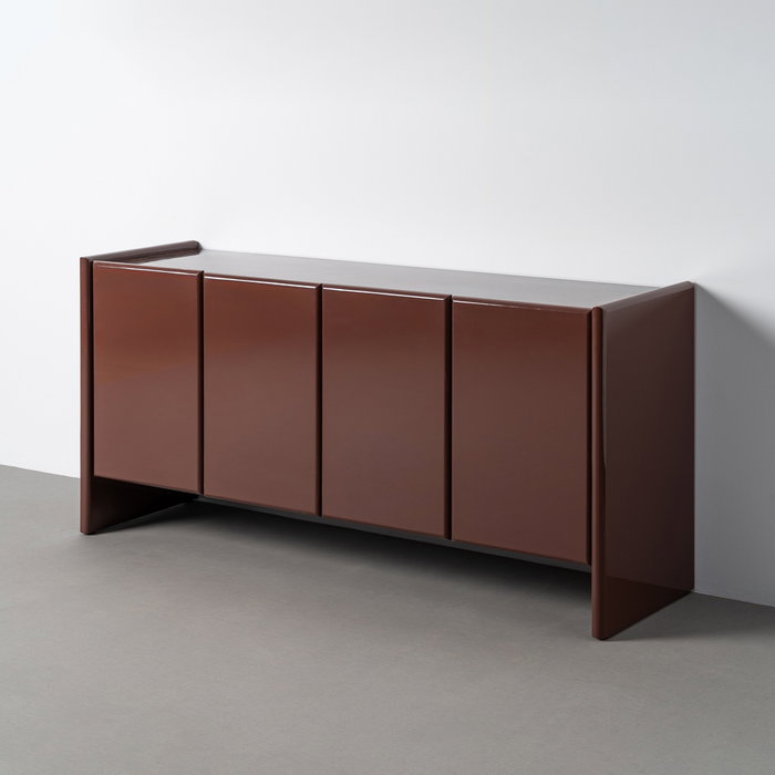 Aparador Lacado Granate Mármol-Dm Salón 163 X 45 X 75 cm Aparador Lacado Granate Mármol-Dm Salón 163 X 45 X 75 cm