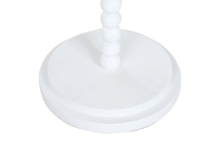 DKD Home Decor Lámpara de Pie de Metal y Mango Blanco