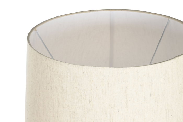DKD Home Decor Lámpara de Pie de Metal y Mango Blanco