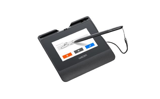 Wacom STU-540, Pantalla LCD TFT Amorfa de 5", 800 x 480 WVGA, con Lápiz de 142 x 9 mm, Negro
