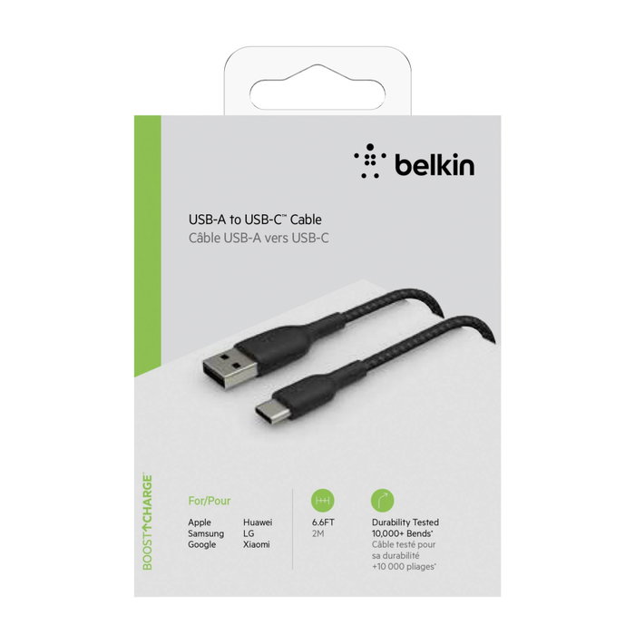 Belkin Cable USB A a USB C de 2 m Negro