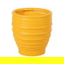 Macetero Amarillo Resina Decoración 49,30 X 49,30 X 51 cm