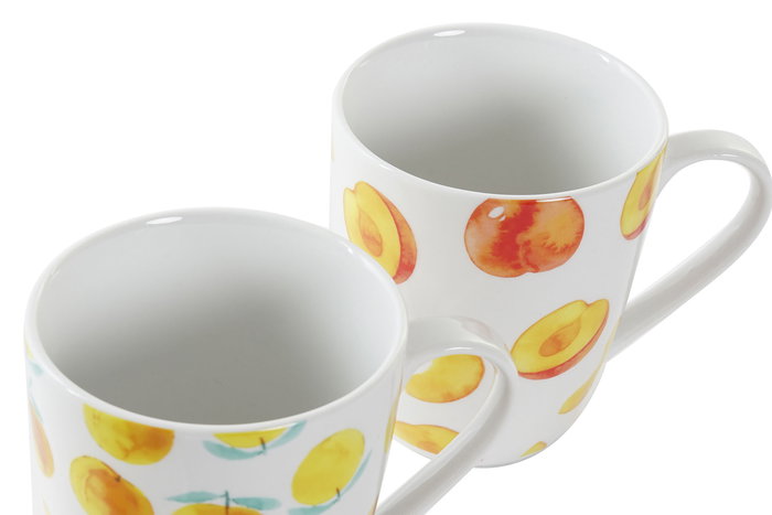 DKD Home Decor Taza Naranja Rojo 8.5 x 10 x 12 cm 12 Unidades