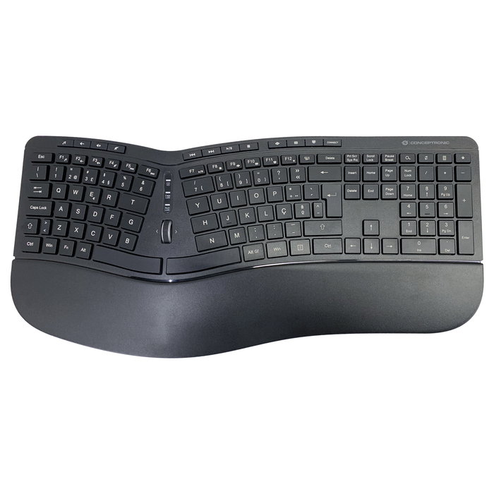 Conceptronic ORAZIO02PT Teclado y Ratón Inalámbrico Ergonómico QWERTY Portugués Negro para Oficina Conceptronic ORAZIO02PT Teclado y Ratón Inalámbrico Ergonómico QWERTY Portugués Negro para Oficina