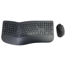 Conceptronic ORAZIO02PT Teclado y Ratón Inalámbrico Ergonómico QWERTY Portugués Negro para Oficina