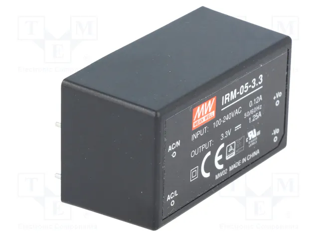 MEAN WELL IRM-05-3.3 Convertidor AC/DC 4,125W 3,3V DC