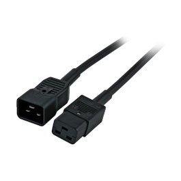 EFB Elektronik Cable Alimentación C20 a C19, 1 m, 250V 16A, Negro, EK519.1