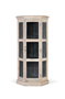 Giner y Colomer Vitrina Rinconera Madera de Mango, Blanco, 129x35 cm, 3 Niveles