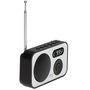 Adler AD 1906 Radio Digital PLL AM/FM con Sintonización Automática, Alarma, Reloj, Pantalla LCD, Jack 3.5mm, Alimentación USB-C o 3xAAA, 12.5 x 3 x 7.5 cm