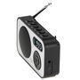 Adler AD 1906 Radio Digital PLL AM/FM con Sintonización Automática, Alarma, Reloj, Pantalla LCD, Jack 3.5mm, Alimentación USB-C o 3xAAA, 12.5 x 3 x 7.5 cm