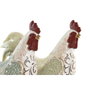 DKD Home Decor Figuras de Resina Gallo Surtido de 2 Piezas Verde