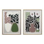DKD Home Decor Cuadro Lienzo Florero 3D Set de 4 Unidades 45x60 cm