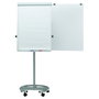 MAUL Flipchart MAULoffice con base redonda y 2 portapapeles plata