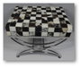 DKD Home Decor Descalzadora Acero y Piel con Rombos