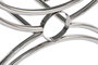 DKD Home Decor Descalzadora Acero y Piel con Rombos