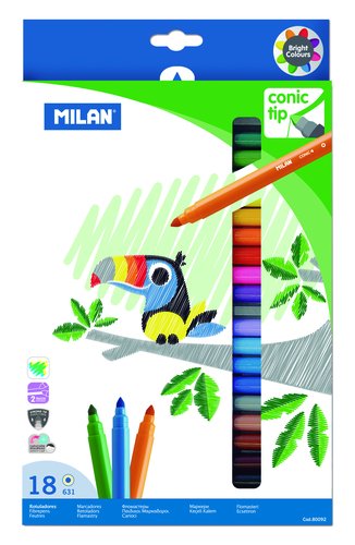 Rotulador Fibra Milan Punta Conica Estuche 18 Rotulador Fibra Milan Punta Conica Estuche 18