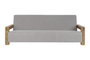 DKD Home Decor Sofá Gris Claro Natural 221 x 94 x 83 cm Boucle Poliester Madera Reciclada