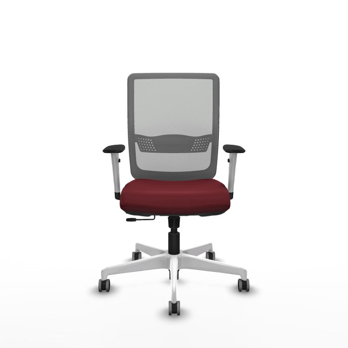 PIQUERAS Y CRESPO Silla de oficina Haches Granate y Gris PIQUERAS Y CRESPO Silla de oficina Haches Granate y Gris