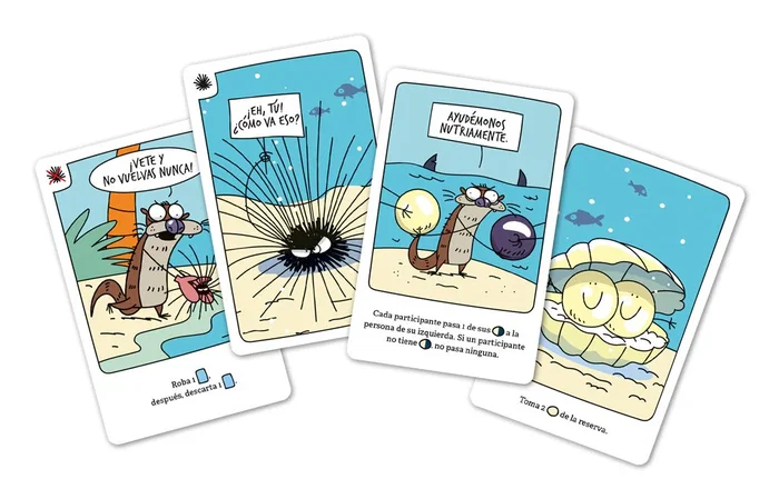 Asmodee Nutrias Juego de Mesa de Cartas Táctico Familiar, 3-5 Jugadores, 30 Minutos, Edad 8+