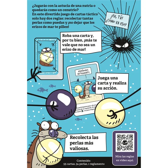 Asmodee Nutrias Juego de Mesa de Cartas Táctico Familiar, 3-5 Jugadores, 30 Minutos, Edad 8+