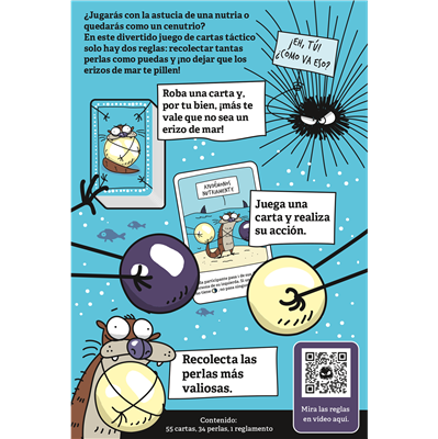 Asmodee Nutrias - Juego de Mesa de Cartas, Estrategia y Buceo Familiar, para 2 a 5 Jugadores (8+ años)
