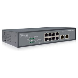 Digitus Switch PoE No Administrado 8 Puertos 10/100Mbps 120W PoE Montaje en Rack