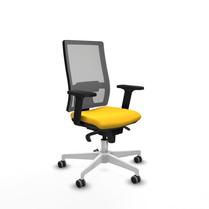 PIQUERAS Y CRESPO Silla de oficina Horna con mecanismo Sincro Amarillo y Gris PIQUERAS Y CRESPO Silla de oficina Horna con mecanismo Sincro Amarillo y Gris